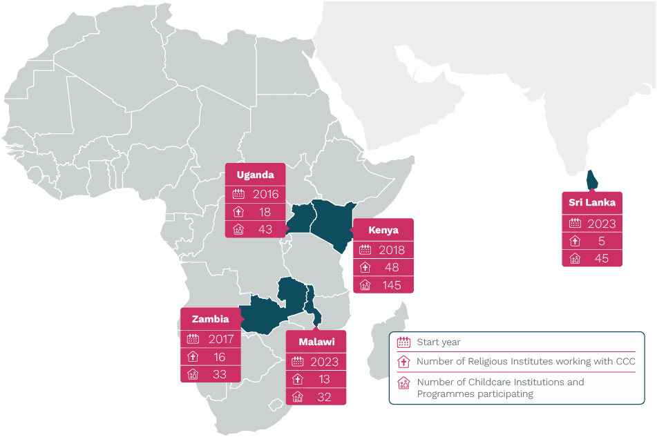Locations and Programs UISG Catholic Care for Children International